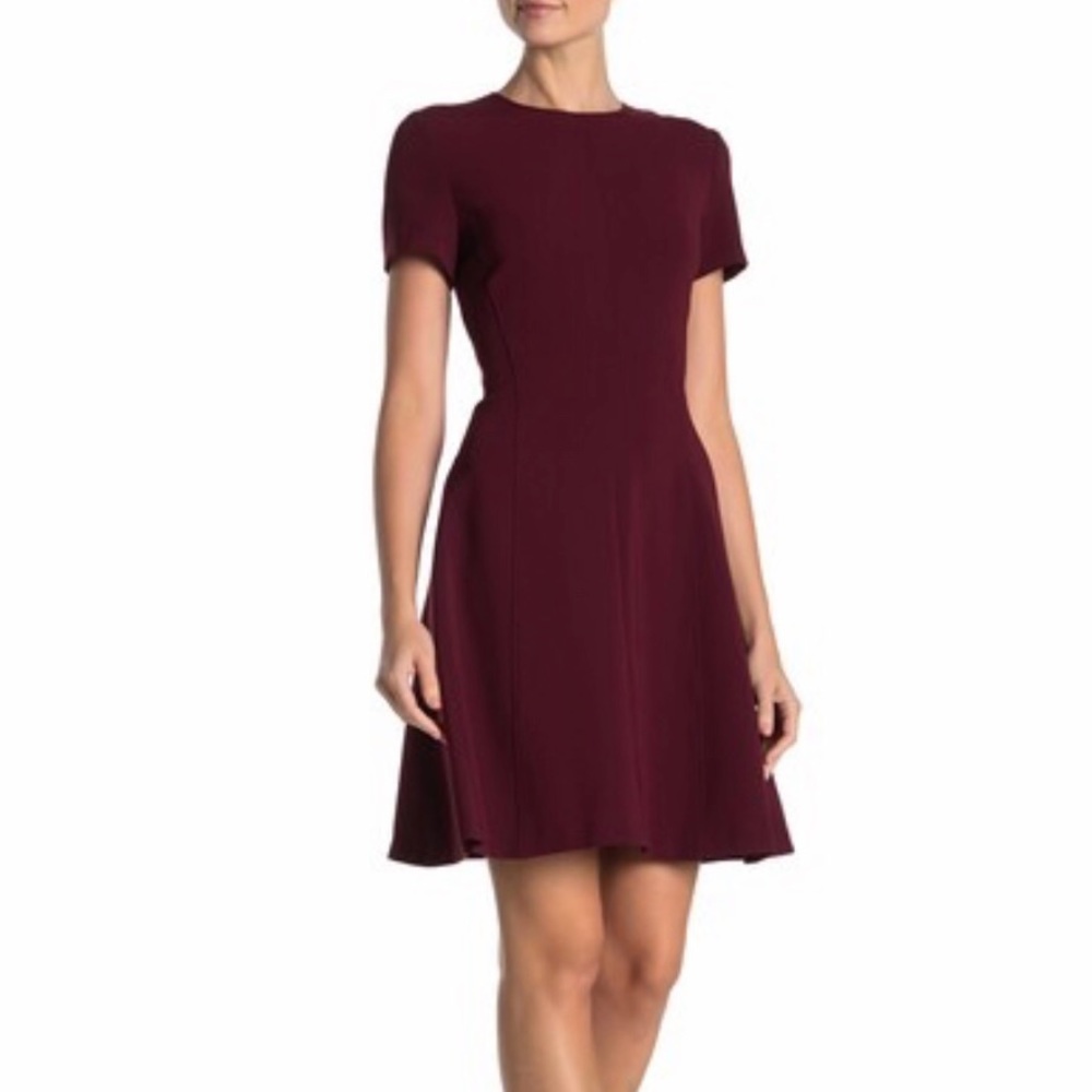 Theory Modern Seamed Shift Short Sleeve Dress